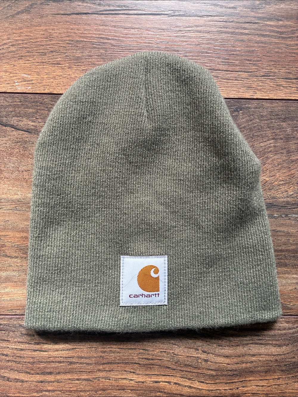 Carhartt Sage Green Beanie with Logo Patch